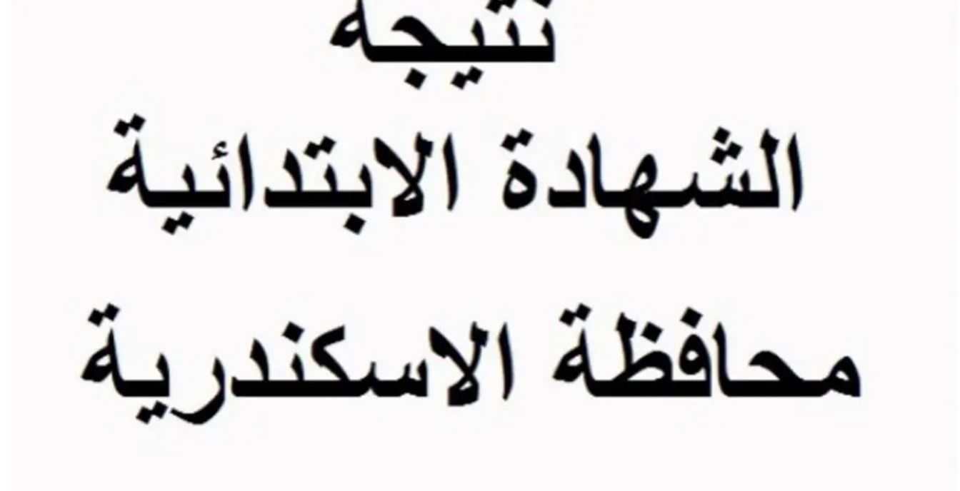 نتيجة الصف السادس الابتدائي بالاسكندرية استعلم بالاسم ورقم الجلوس عن نتيجة الفصل الدراسي الأول 2019/ 2020