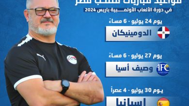 جدول مباريات منتخب مصر في أولمبياد باريس 2024